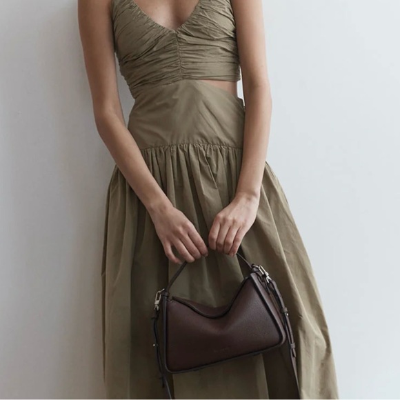 The Horse Clementine Pebbled Leather Bag in Coffee - Picture 5 of 9